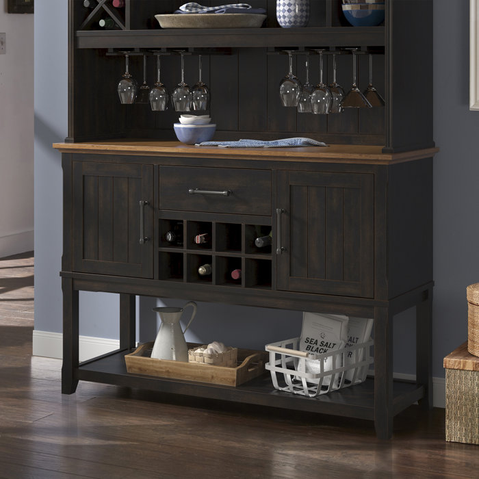 Kingstown Home Raber 51'' Solid Wood Sideboard with Bar Hutch & Reviews